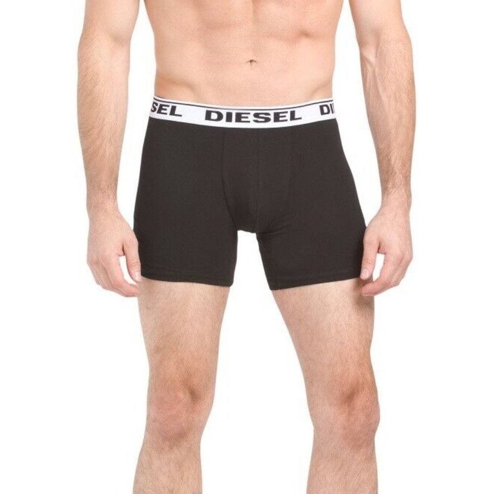 Diesel Kory Boxer Briefs 3 Pack Stretch Cotton Black Red Men's Size LARGE - Picture 2 of 3